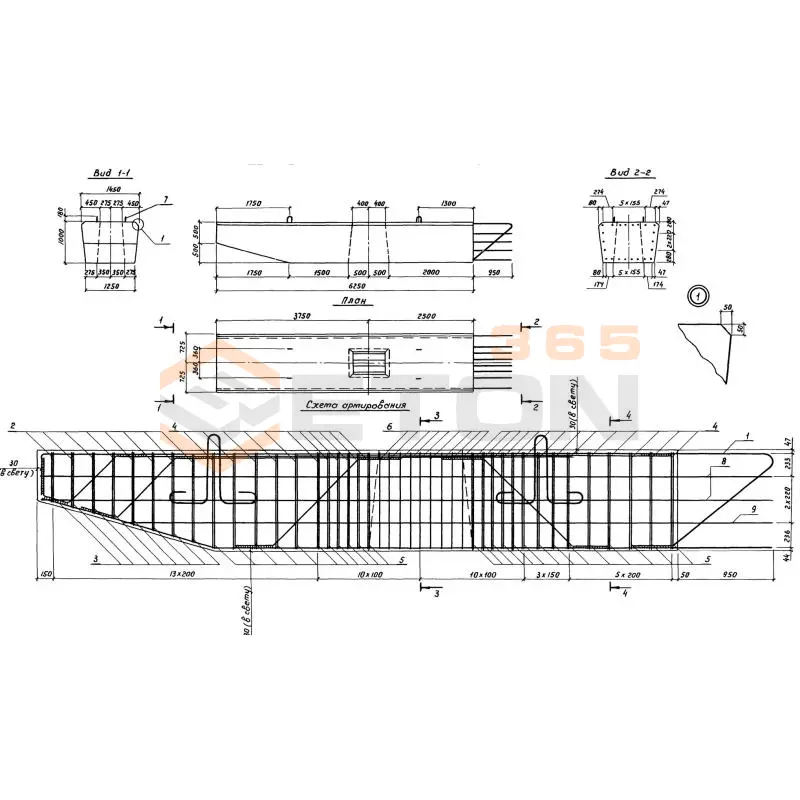 Блоки ригелей Серия 3.503.1-102 2БР 63-3-3 (3.503.1-102)