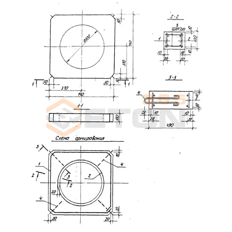 Плиты оформления откосов ТПР 320-069.86 ПОР 2 (ТПР 320-069.86)