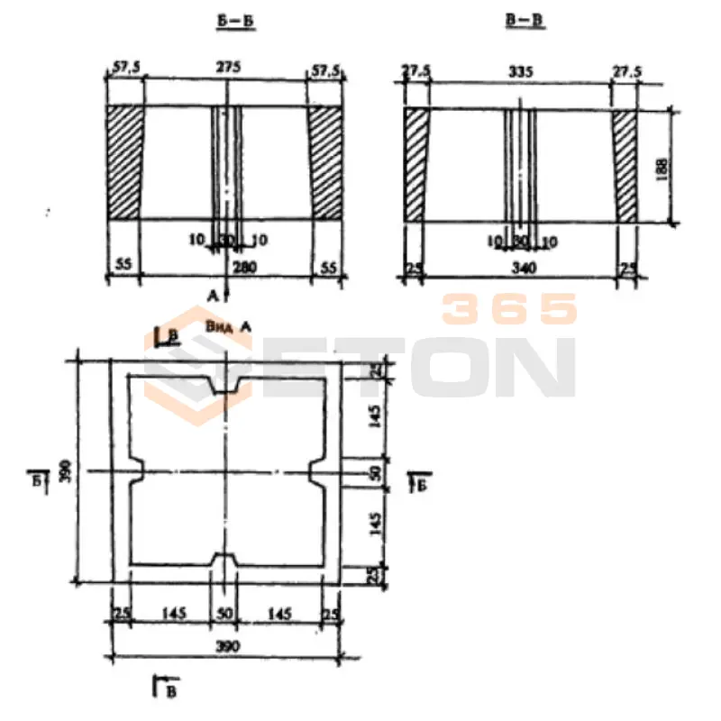 Камни для дымовых труб и вентиляционных каналов ГОСТ 6133-99 К 39