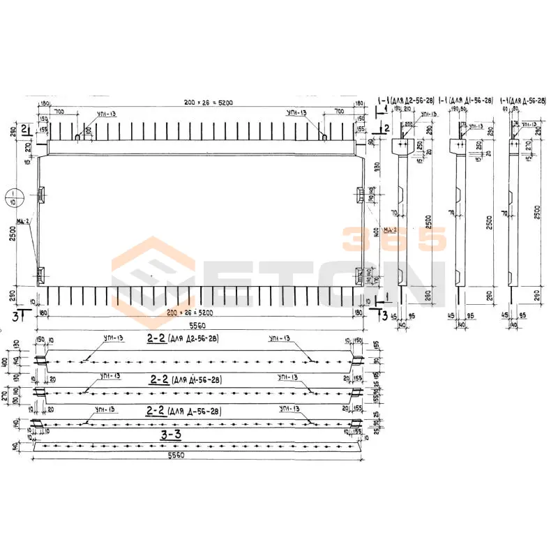 Диафрагмы жесткости Серия ИИ 04-6 Д 1-56-28 (ИИ 04-6)