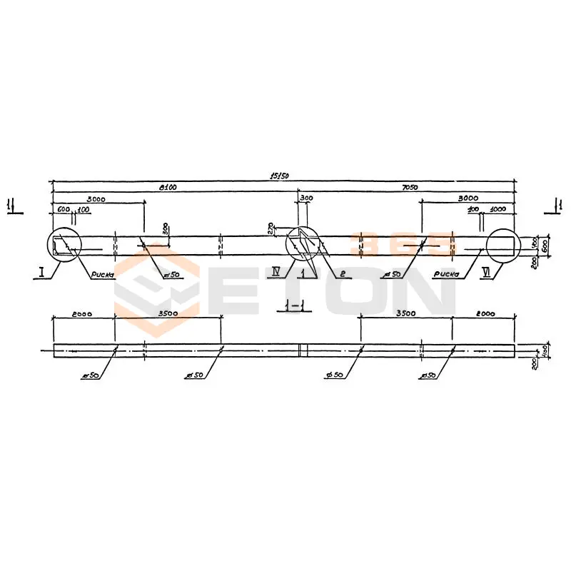 Колонны железобетонные для многоэтажных зданий поперечного сечения 400*600 Серия 1.020-1/87 ( 1.020.1-7, 1.020-1/83, ИИ 04-1, 1.020.1-3пв ) 2КБО 72-2