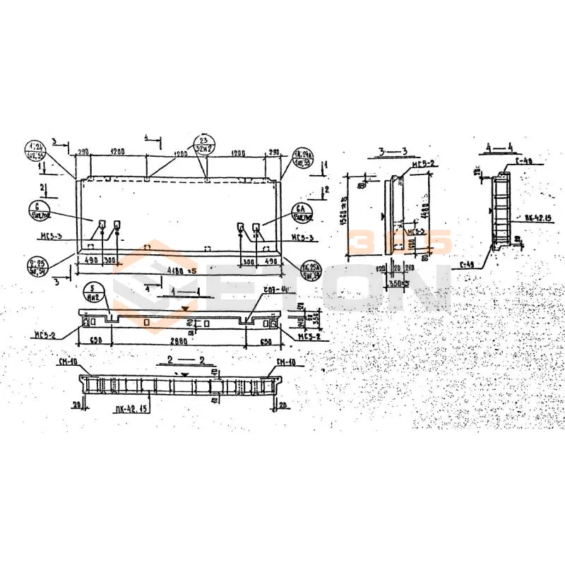 Панели наружных стен Серия 1.232 КЛ-2 НР 1-42-15-35 (1.232 КЛ-2)