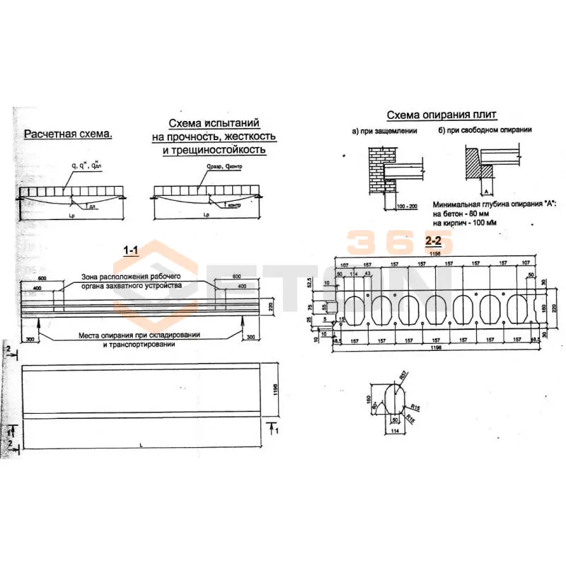Плиты многопустотные Серия ИЖ 812 ПБ 48-12-12,5 (ИЖ 812)