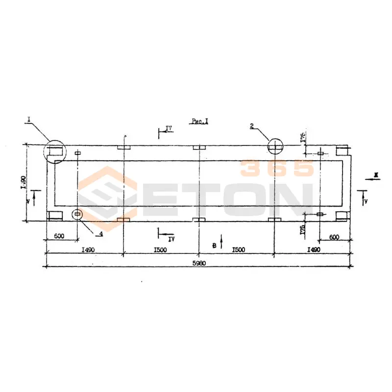 Плиты перекрытия ребристые Серия 1.090.1-2с ПР 60-15-6 АтVтс9 (1.090.1-2с)