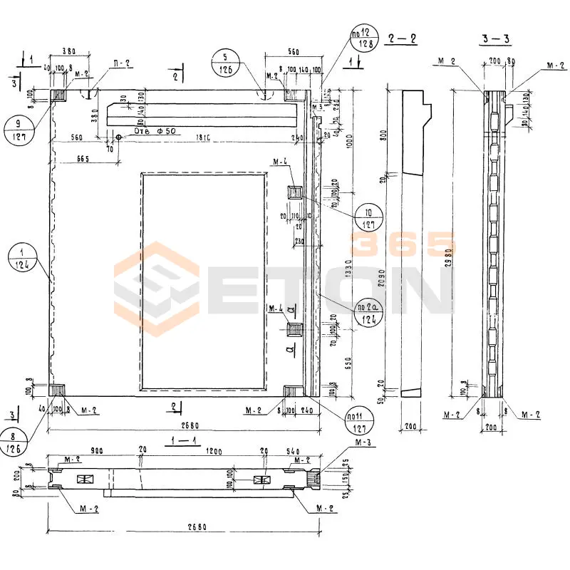Блоки внутренних стен Серия 1.134-1 СБВЛ 27-2-30 т-7 л (1.134-1)