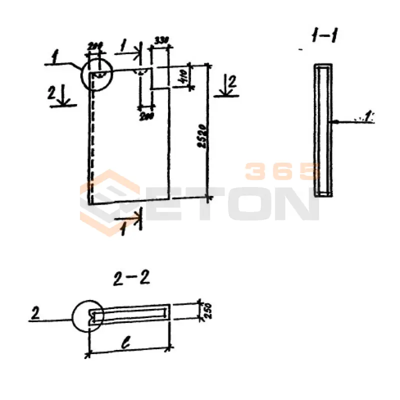 Блоки стеновые внутренние ТП 213-2-183 СБВ 12-25-2,5-8 я-11 (ТП 213-2-183)