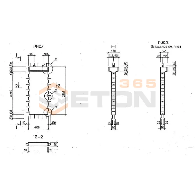 Диафрагмы жесткости серия 1.020-1/87 ( 1.020.1-7, 1.020-1/83, ИИ 04-1, 1.020.1-3пв ) 2Д 11-25 пв