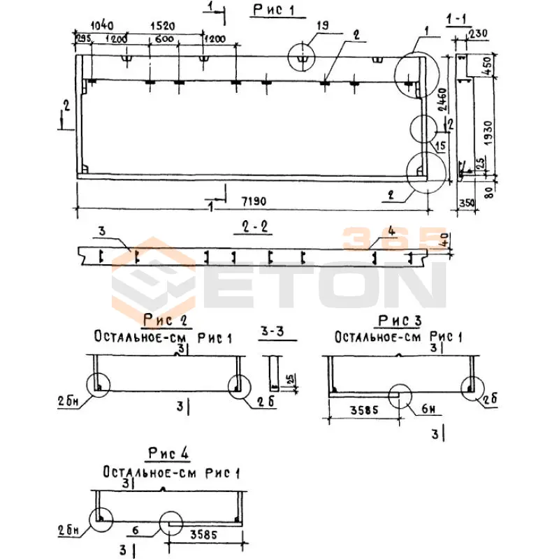Панели парапета Серия 1.138.1-17 1НЧ 72-25-35-50 л-1,1,2 л (1.138.1-17)