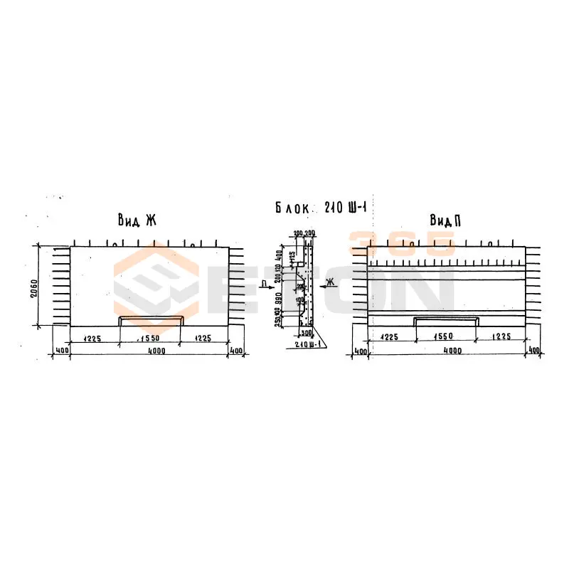 Блоки шкафных стенок Серия 3.503-23 210Ш 1