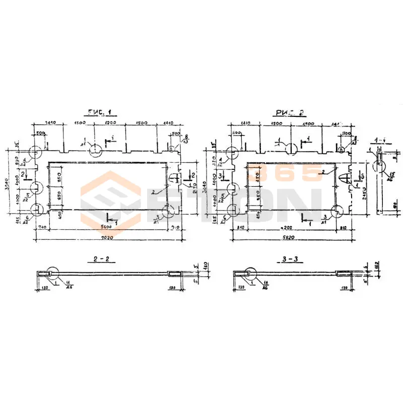 Панели внутренних стен Серия 1.090.1-2с ПВР 70-30-56-3 тс (1.090.1-2с)