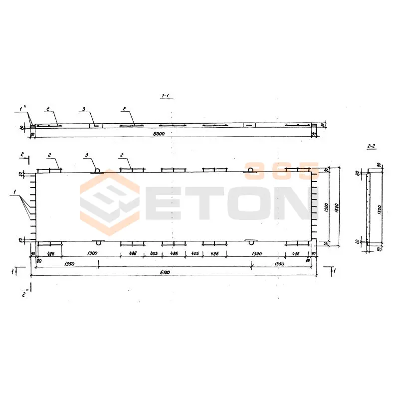 Плиты Серия 3.820.1-70 (3.820.1-32, 3.820-11) ПВН 60-15-1