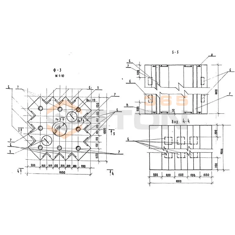 Фундаменты ТП 320-55 Ф 3 (ТП 320-55)