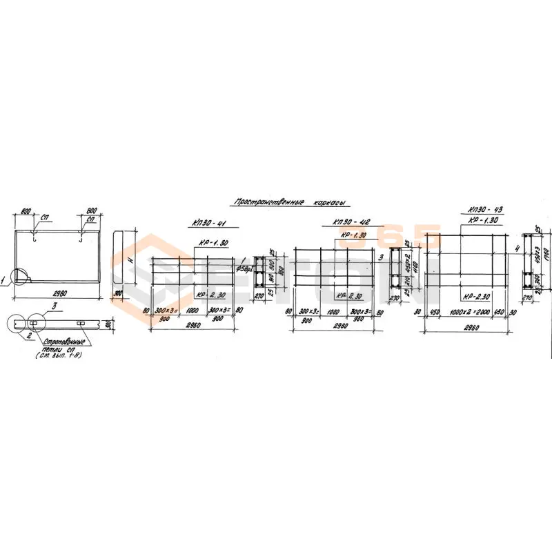 Панели стеновые толщиной 300 мм Серия 1.030.1-1 ПС 30-18-3,0-6 л