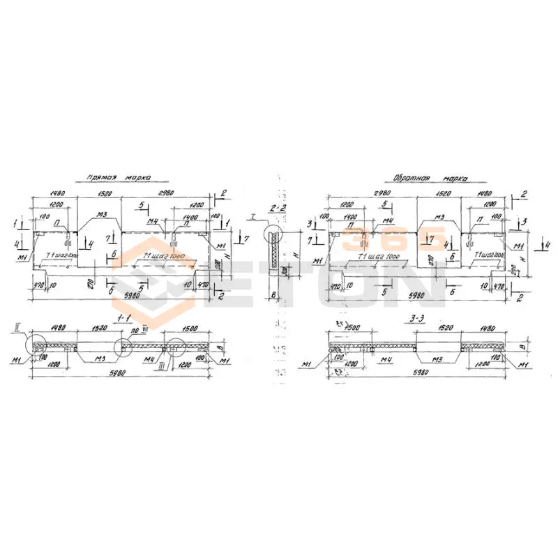 Панели стеновые цокольные Серия 1.432.1-21 ПЦТ 60-15-3,0-1 тп-82