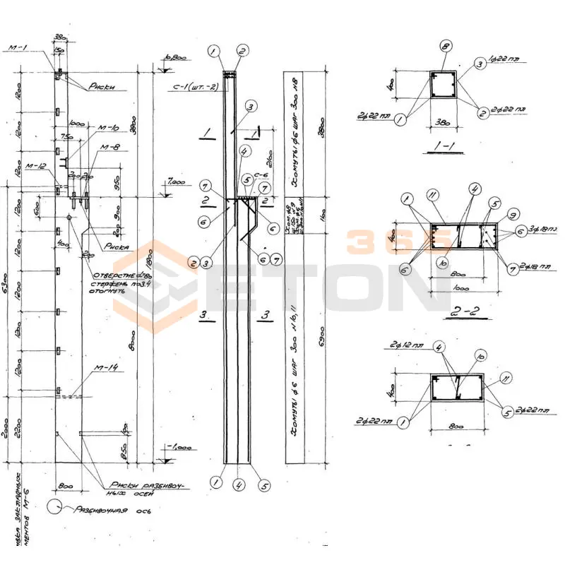 Колонны Серия КЭ 01-49 КП 1-12