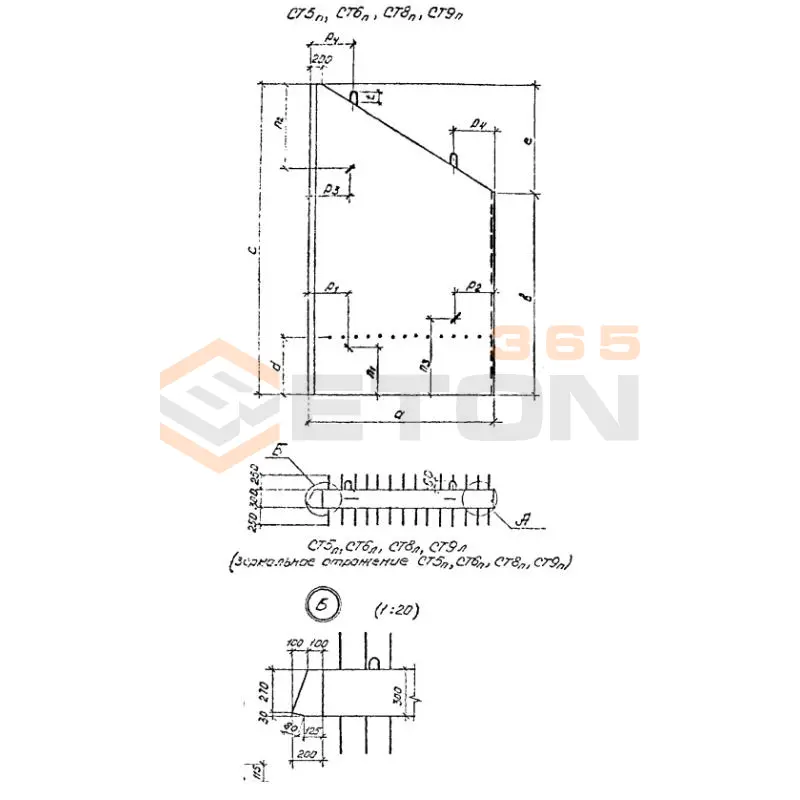 Откосные стенки Серия 3.501.1-179.94 Блок 38