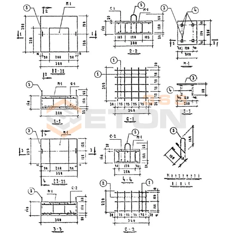 Опорные подушки Серия 2.800-2 ОП 38 (2.800-2)