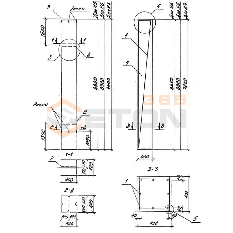 Колонны Серия 3.015-2/77 К 4-3 (3.015-2/77)