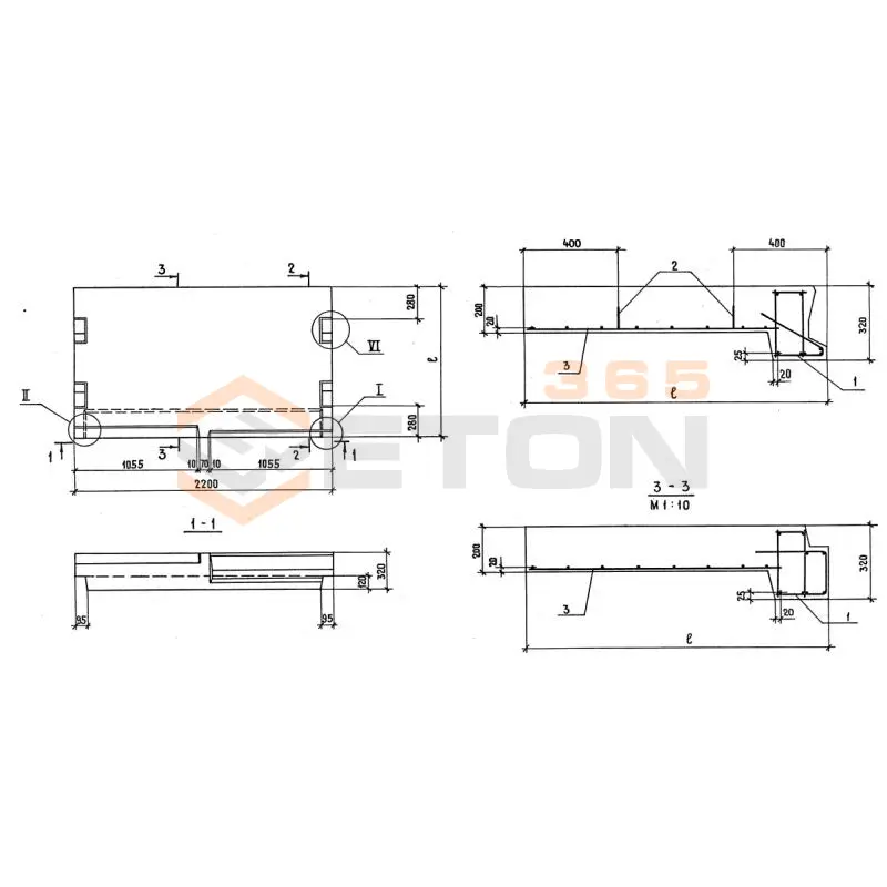Лестничные площадки плоские 1ЛП серия 1.152.1-8 ( 1.152-3 ) и ГОСТ 9818-85 1ЛП 22-12-4 п