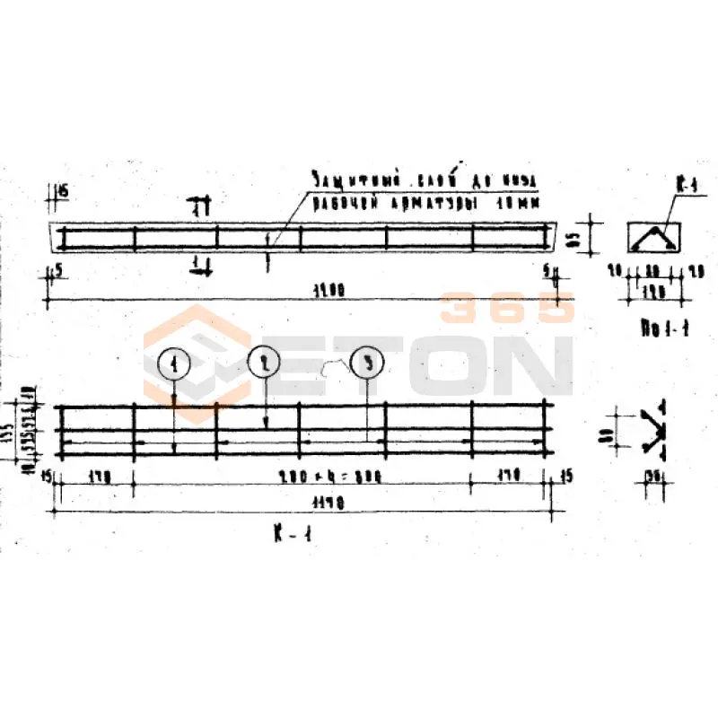 Перемычки Серия ИИ 03-02 Альбом 16б ч2 Б 12