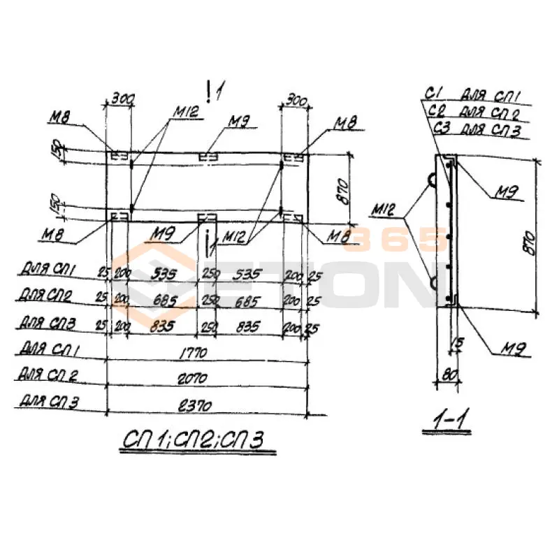 Панели стеновые ТП 905-7 СП 3 (ТП 905-7)