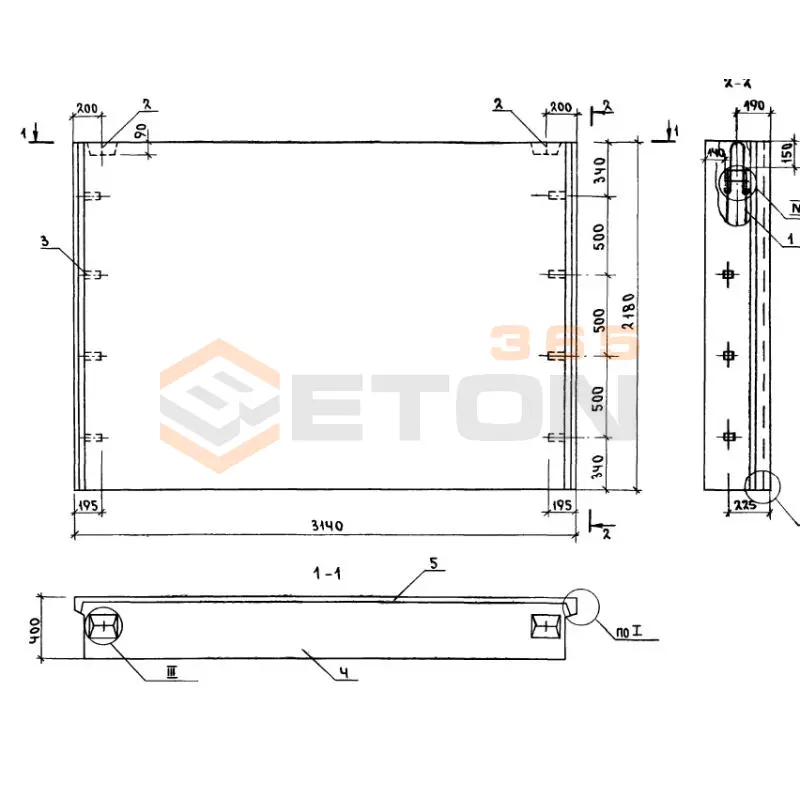 Блоки наружных стен Серия 1.133.1-7 1БН 31-22-40-5 п