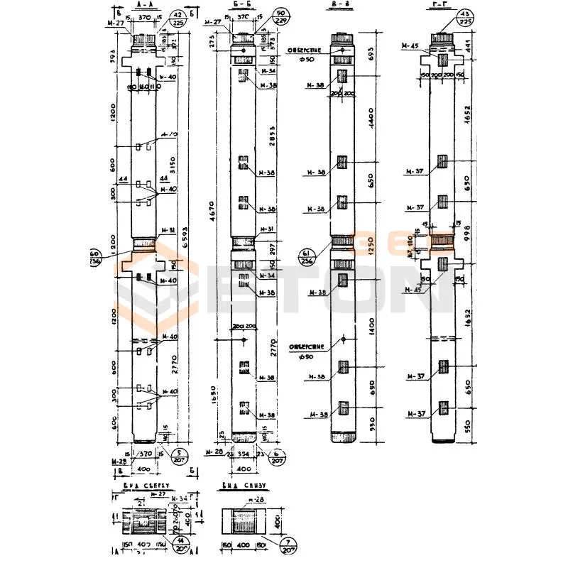 Колонны сечением 400х400 Серия ИИ 04-2 К2Л 42-66-4 а