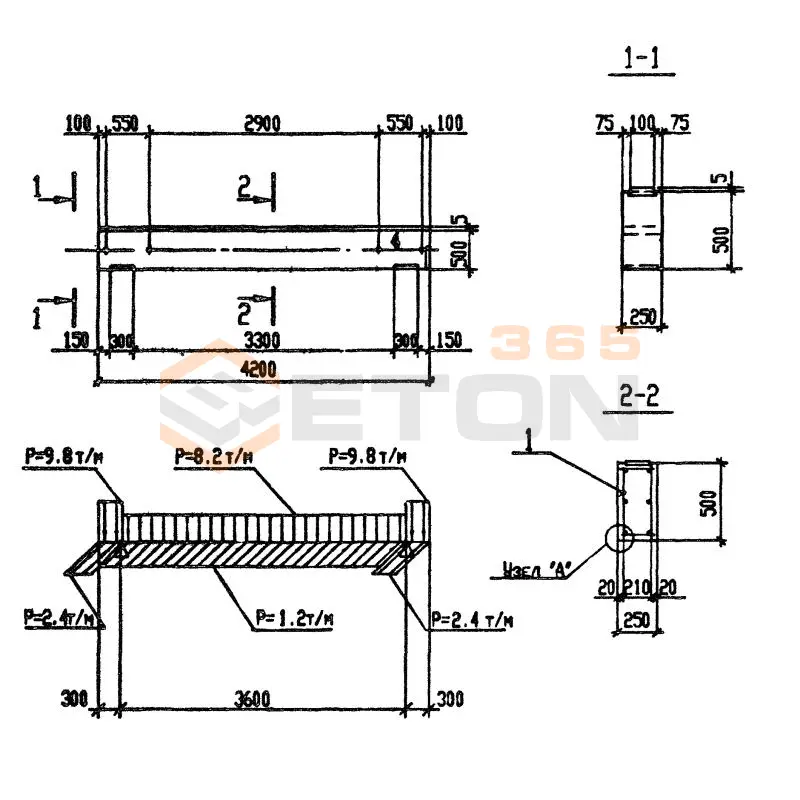 Траверсы Серия 3.016.1-11 Т 3-4