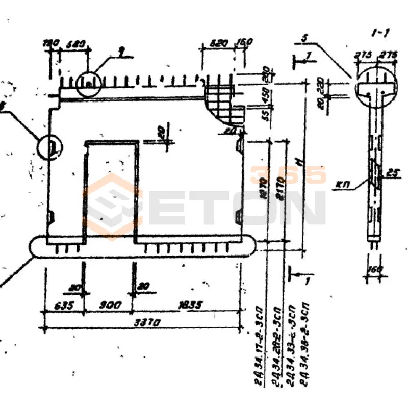 Диафрагмы жесткости Серия 1.020.1-6сп 2Д 34-33-3-3 сп (1.020.1-6сп)