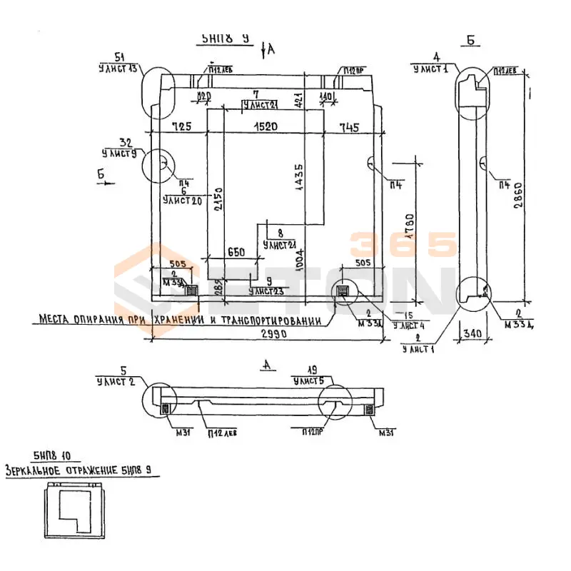 Панели наружных стен Альбом 5РС 41-75 5НП 8-9 (Альбом 5РС 41-75)