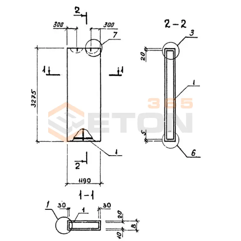 Панели однослойные самонесущие Серия 1.232.1-8 ПСС 12-33-4,0 п (1.232.1-8)