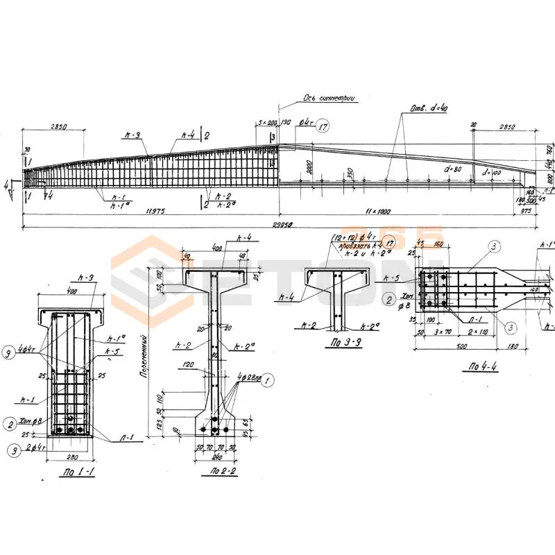 Балки Серия ПК 01-06 Б 4-24-1