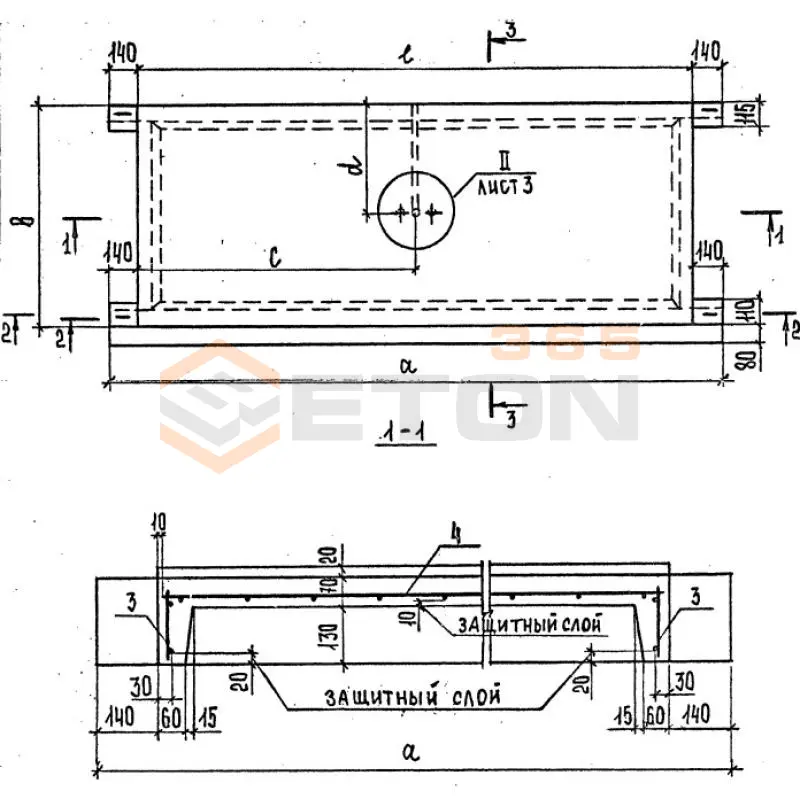 Лестничные площадки ребристые ЛПФ серия 1.252.1-4 ЛПФ 51-10