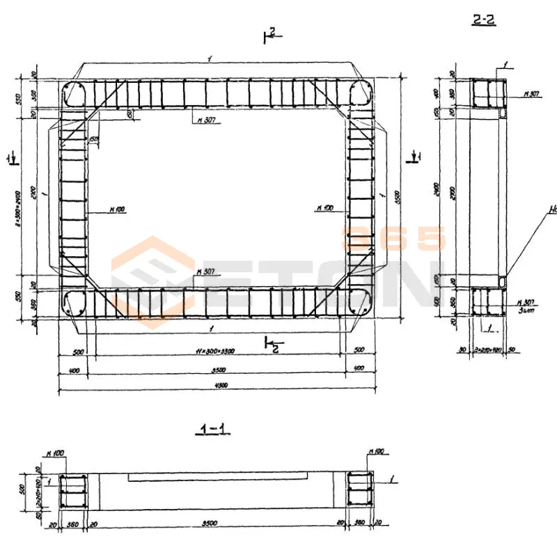 Участки монолитные Серия 03.005-6 Участок 17-III
