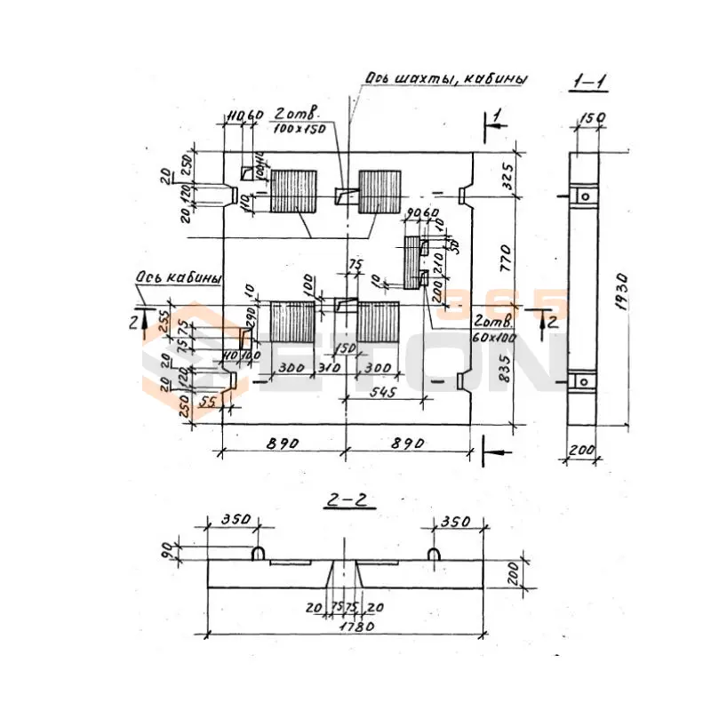 Плиты перекрытия шахт Серия 1.189.1-11 ПЛ 18-20-40,1 (1.189.1-11)