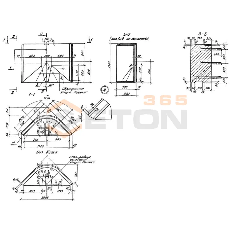 Блоки контурные концевые Серия 3.501.1-150 3К 14-15