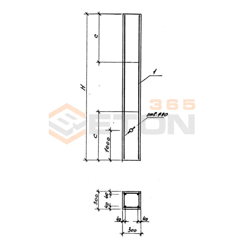 Колонны фахверка Серия 1.427.1-3 1КФ 52