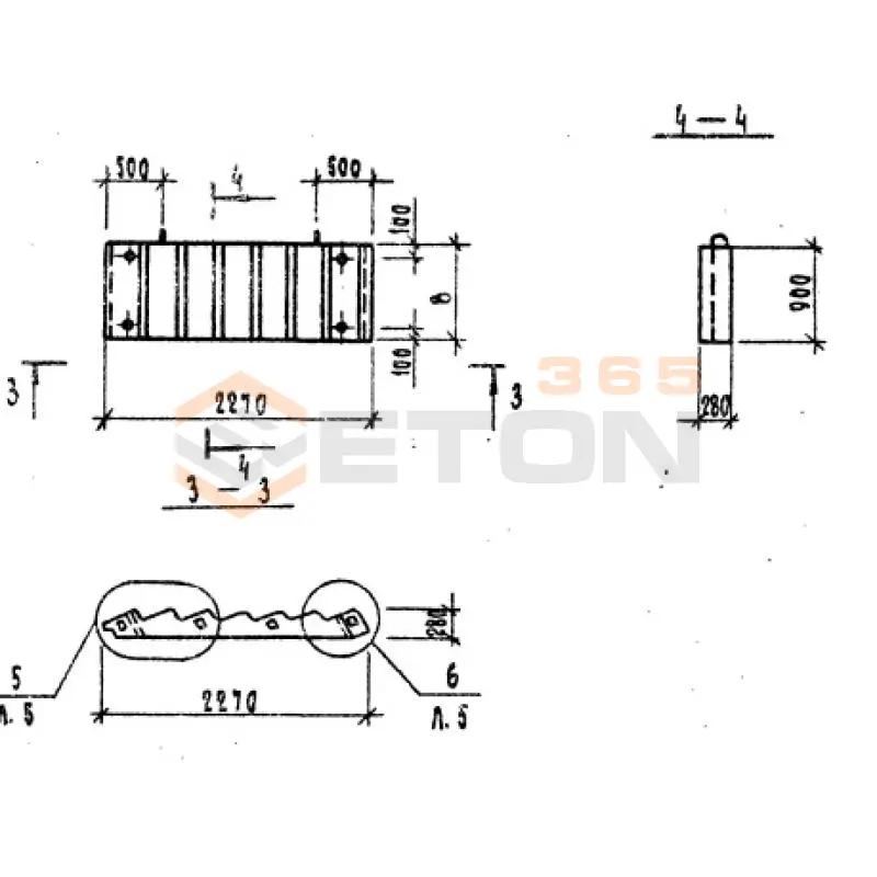 Лестничные марши без фризовых ступеней серия 1.151.1-7 и 1.151.1-8 с ( 1.151-4 ) 1ЛМ 23-9-15-4