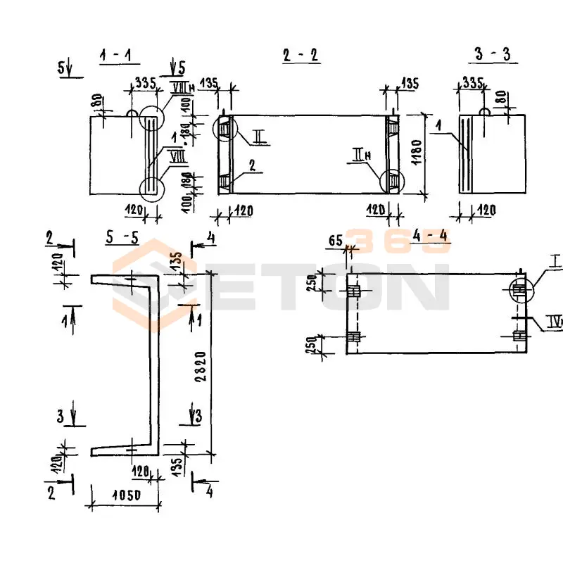 Блоки шахт лифтов Серия 1.089.1-1 БШЛ 100-12 п-5