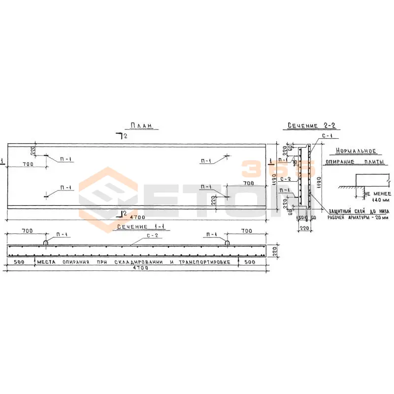 Плиты перекрытий Альбом ТДК 4-1 ТП 47-12 и