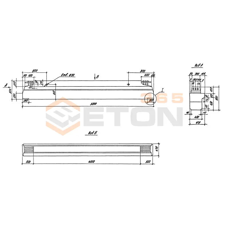 Ригели лестничных клеток Серия 1.420.1-19 РЛ 4-1-2