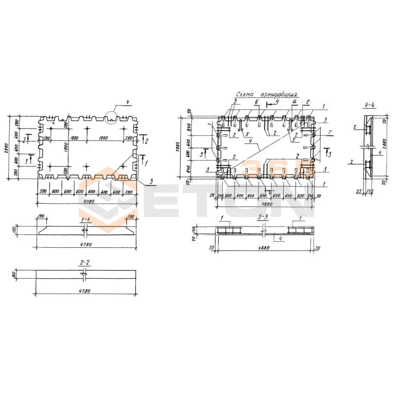 Плиты перекрытия Серия 1.143.1-9с 2П 30-48-3 с (1.143.1-9с)
