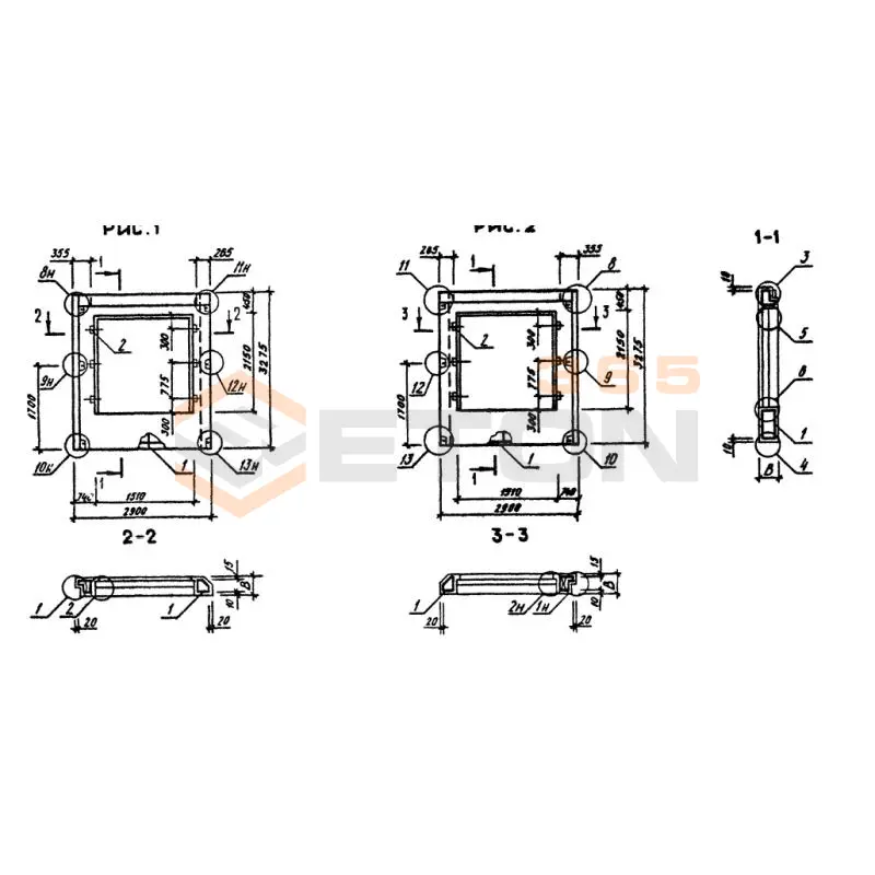 Панели наружных стен однослойные Серия 1.090.1-3пв 3ПСД 29-33-3,5-2 п пв (1.090.1-3пв)