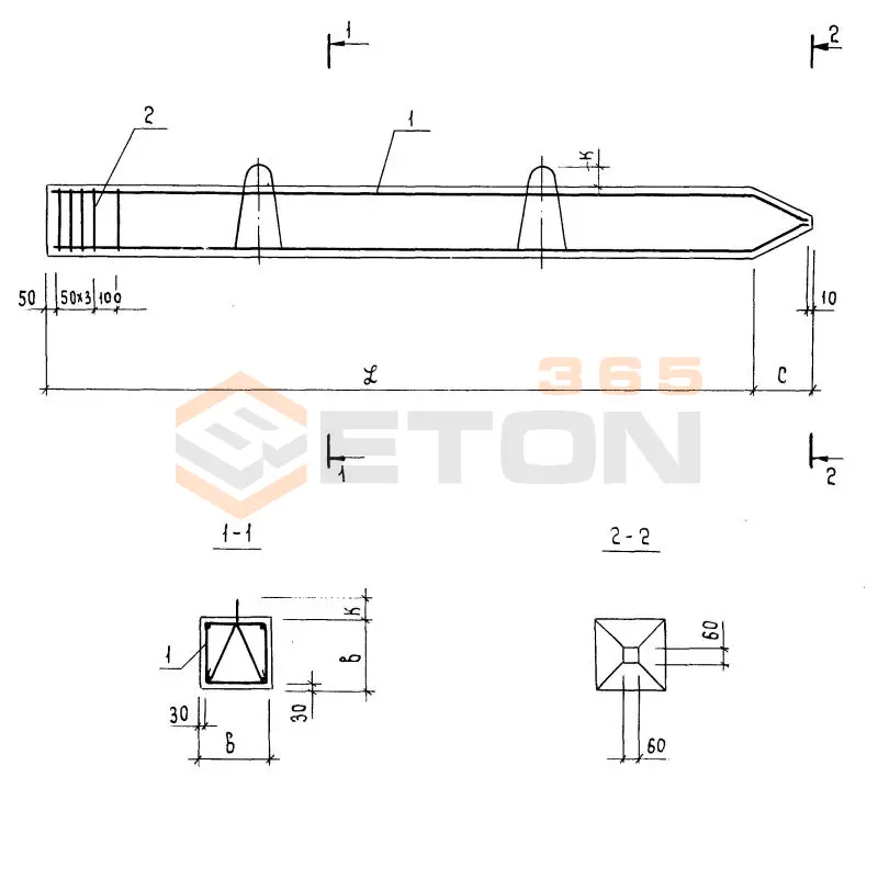 Сваи-колонны Серия 3.015-5/86 С 6-40 т2 (3.015-5/86)