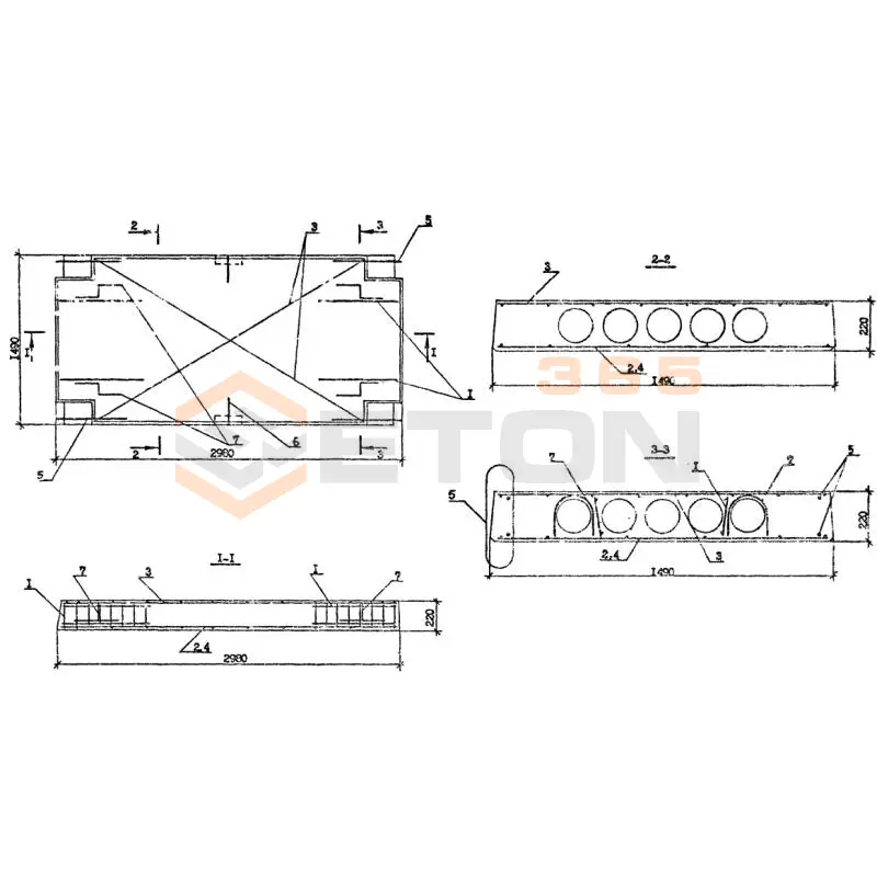 Плиты перекрытия многопустотные Серия 1.090.1-7с ПК 30-15-6 АIIIтс9 (1.090.1-7с)