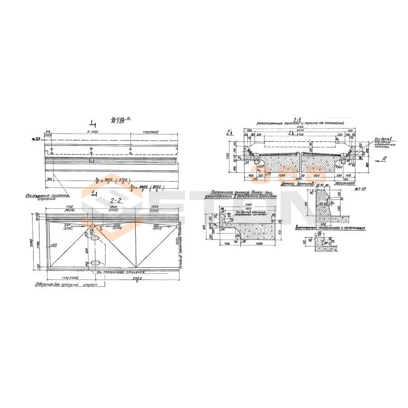 Балки плитные пролетного строения Серия 3.501-108 Бп 9,3