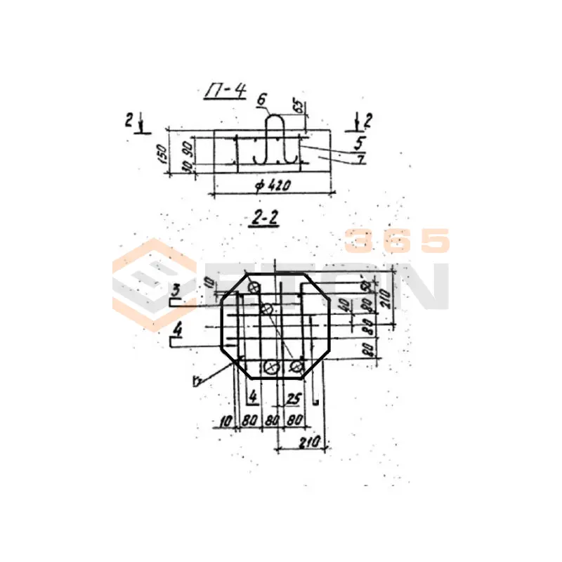 Плиты опорно-анкерные Серия 3.407.1-143 и 3.407.1-136 П 4 (8 гранная)