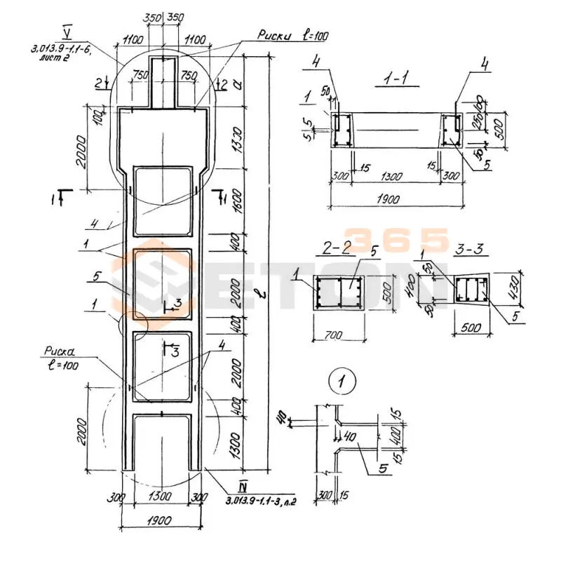 Колонны Серия 3.013.9-1 3КД 9-4 АтIVс-5