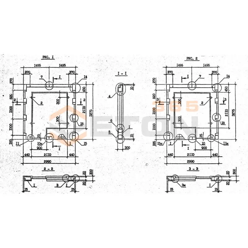 Панели наружных стен Серия 1.090.1-2с 2ПСБ 30-33-3-1 пс9 (1.090.1-2с)