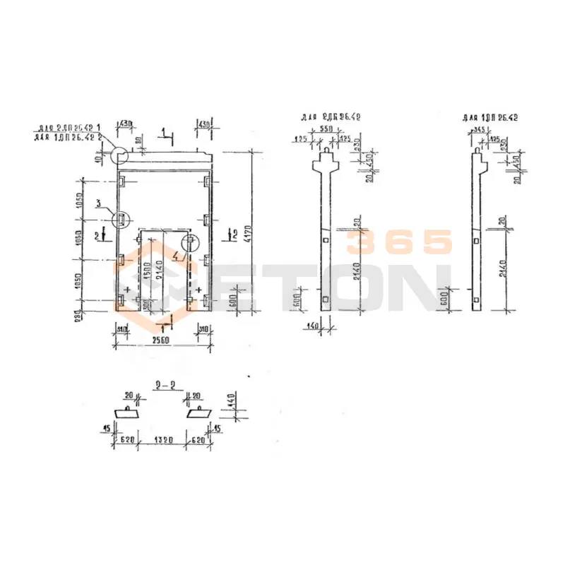 Диафрагмы жесткости серия 1.020-1/87 ( 1.020.1-7, 1.020-1/83, ИИ 04-1, 1.020.1-3пв ) 2ДП 26-42